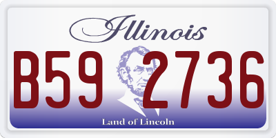 IL license plate B592736