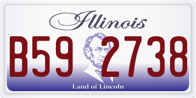 IL license plate B592738