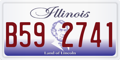 IL license plate B592741