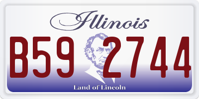 IL license plate B592744