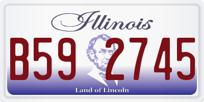 IL license plate B592745