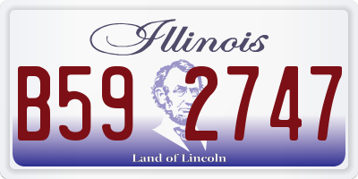 IL license plate B592747
