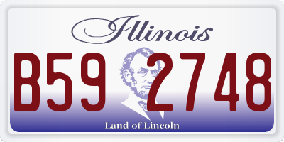 IL license plate B592748