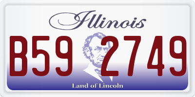 IL license plate B592749