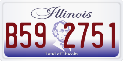 IL license plate B592751