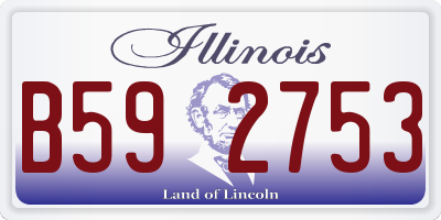 IL license plate B592753