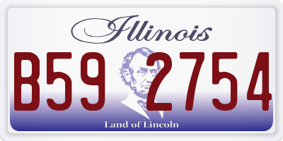 IL license plate B592754