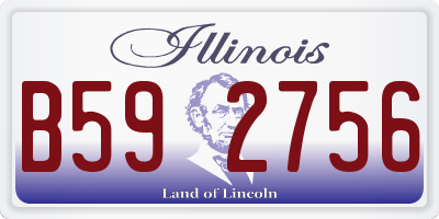 IL license plate B592756