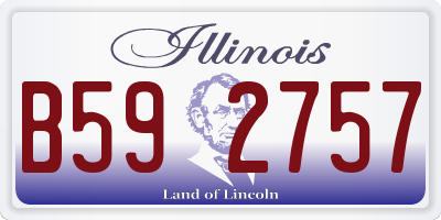 IL license plate B592757