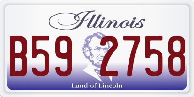 IL license plate B592758