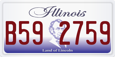 IL license plate B592759