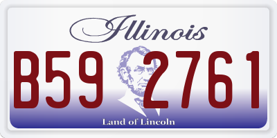 IL license plate B592761