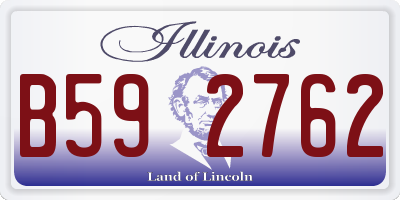 IL license plate B592762