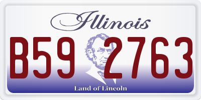IL license plate B592763