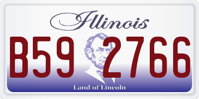 IL license plate B592766
