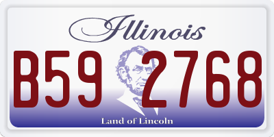 IL license plate B592768