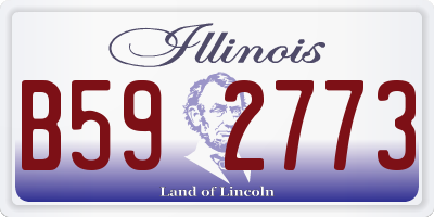 IL license plate B592773
