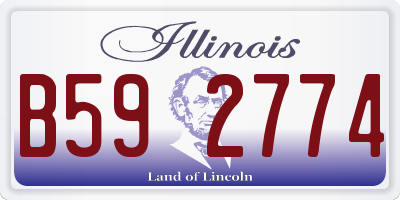 IL license plate B592774