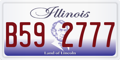 IL license plate B592777