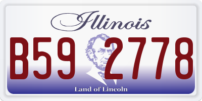 IL license plate B592778