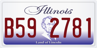 IL license plate B592781
