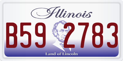 IL license plate B592783