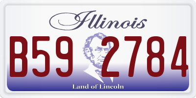IL license plate B592784