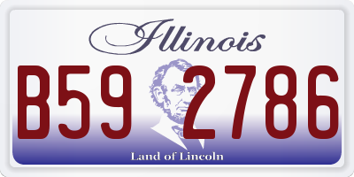 IL license plate B592786