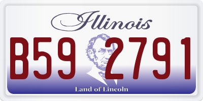 IL license plate B592791