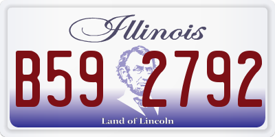 IL license plate B592792