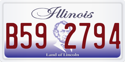 IL license plate B592794