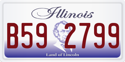 IL license plate B592799