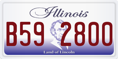 IL license plate B592800