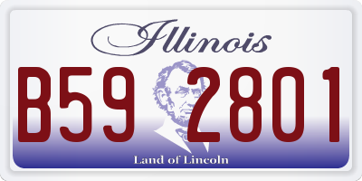 IL license plate B592801