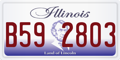 IL license plate B592803