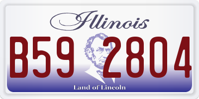 IL license plate B592804