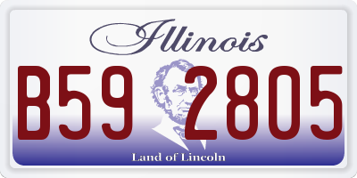 IL license plate B592805