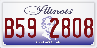 IL license plate B592808