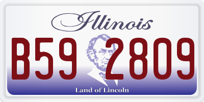 IL license plate B592809