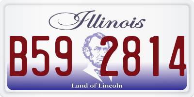 IL license plate B592814