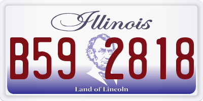 IL license plate B592818