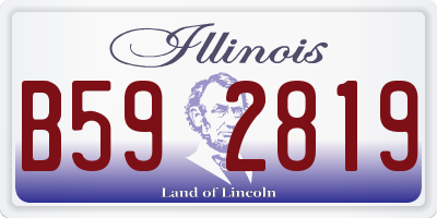 IL license plate B592819