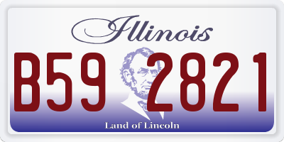 IL license plate B592821
