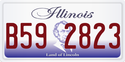 IL license plate B592823