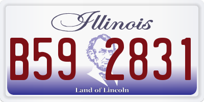 IL license plate B592831