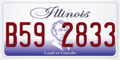 IL license plate B592833
