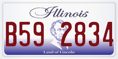 IL license plate B592834