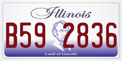 IL license plate B592836