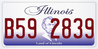 IL license plate B592839