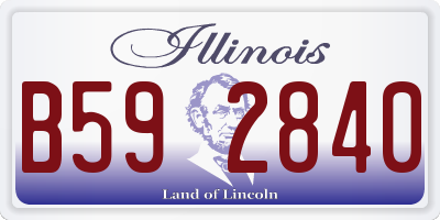IL license plate B592840